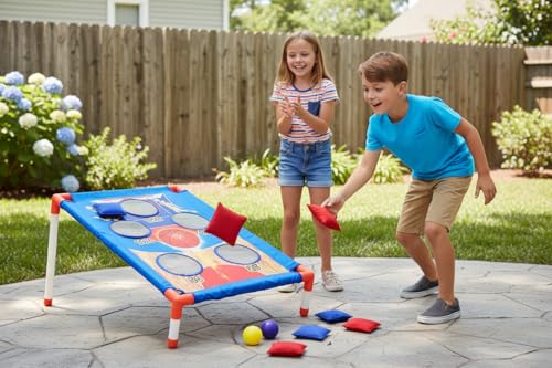 Bean Bag Toss Game for Kids Ages 4-8 - Outdoor Cornhole Toys for 3-8 Year Old Boys & Girls | Fun Family Party Birthday Games for Toddlers, Backyard, Lawn & Beach Activities