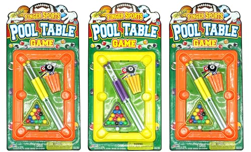 JA-RU 12 Inch Mini Pool Table Set (Mini Billiards) w/ 2 Cue Stick & Pool Balls. Portable Travel Size Mini Arcade Game. Office Desk Toys & Tabletop Games. Party Favors. 209 - style: 3 Pack