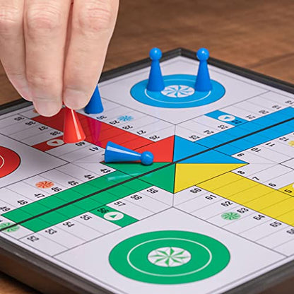 Magnetic Ludo Travel Game Set – 9.8" Folding Board for Classic Portable Strategy Play – Yellow Mountain Imports