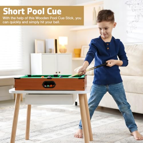 Kids Billiard Cue Stick Hardwood Pool Cue Children Pool Stick Kids Ideal Practice Tight Spaces Child Billiard Table