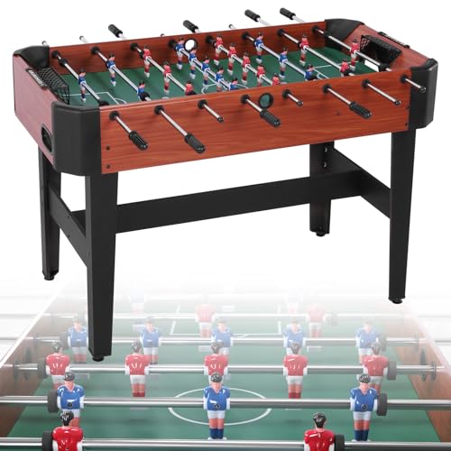 47 Inch Competition Sized Foosball Table with Score Keeper Classic Indoor Soccer Game with Counterbalanced & Uniformed Men for Adults & Families