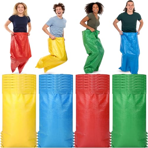24 Pack Potato Sack Race Bags Large Size Race Bags for Family Activities Outdoor Games Sack Races Bag Reusable Vegetable Produce Bag for Adults Outdoor Sports Activities Tomato Storage