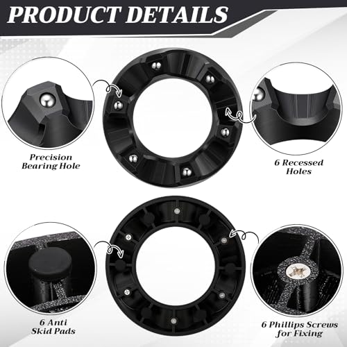 Yookeer Bowling Ball Spinner Stand, 360° Smooth Rotating Ball Cup Holder with Easy Multi-Angle Grip, Universal Bowling Accessories for Optimal Performance, Cleaning & Polishing - color: Black