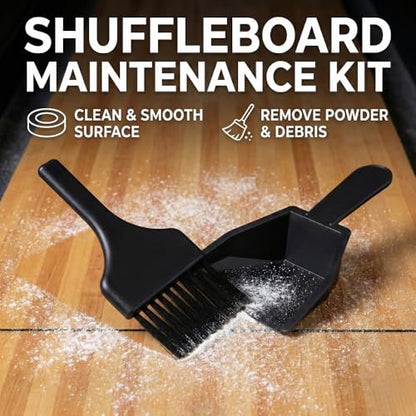 Sun-Glo Shuffleboard Sand - Shuffleboard Powder Wax with Mini Dustpan and Mini Brush Set, 2 Pack (16oz/Each) - SunGlo #5 Star (Medium Speed)