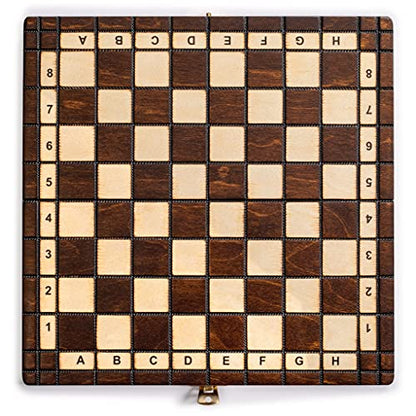 Husaria European International Chess Wooden Game Set, King's Classic - 11.3-Inch Small Size Chess Set with Folding Board and Felt Bottom Chessmen - size: 11.3 Inch Classic