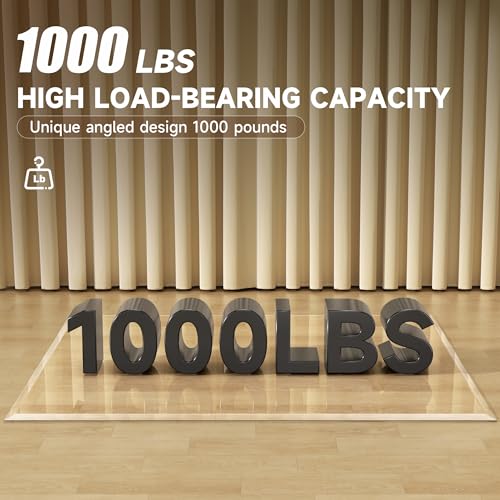 [Tempered Glass] 47“ x 40” Beveled Edge Glass Chair Mat with Polished Edge Clear Office Chair Mat, Glides Smoothly, Suitable for Carpet or Hardwood Floors - size: 47“x40”