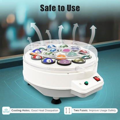 Pool Ball Cleaner Machine, 180W 110V Billiard Ball Cleaner Machine 16 Balls for 16 Billiard and Snooker Balls