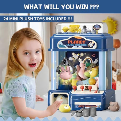 Claw Machine for Kids – Large Toy Claw Machine with Music Lights, Vending Machine Toy for Boys Girls, Includes Toys Inside, USB Rechargeable Candy Claw Game Machine for Kids Ages 4-12 - style: Large Space Explorer