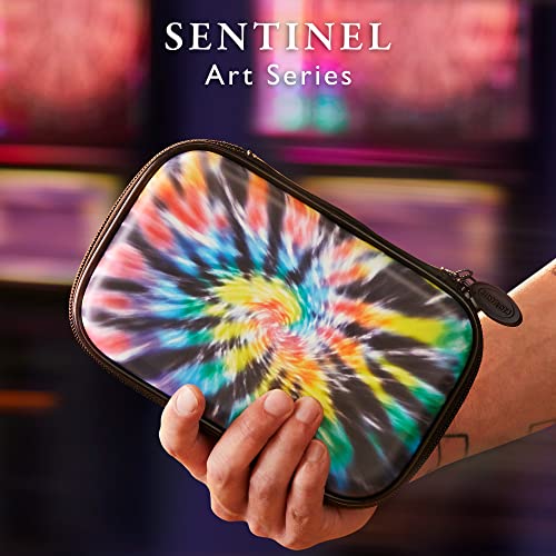 Casemaster by GLD Products Sentinel 6 Dart Case, Holds Extra Accessories, Tips, Shafts and Flights, Compatible with Steel Tip and Soft Tip Darts, Impact & Water Resistant Tactech Shell, Tie Dye - color: Tie Dye