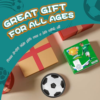 Set of 1 Light Up LED Soccer Ball Toys, Hover Toys for Boys Girls 4-7 8-12, Stocking Stuffers for Kids, for 3 4 5 6 7 8 9 10 11 12 Year Old Boys Girls - color: Black