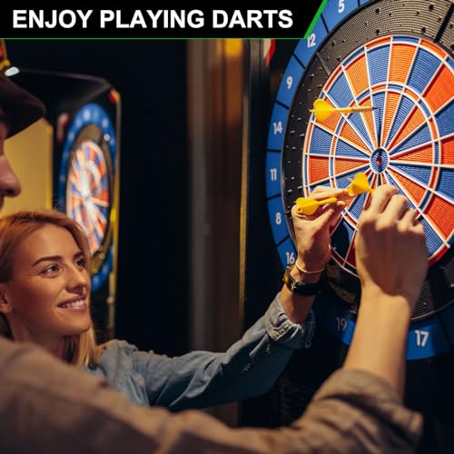 PATIKIL Soft Tip Darts Set Darts Plastic Tip - 12 Pcs 18 Gram with Tip Plastic Darts 100 Extra Dart Tips 30 Dart Flights with Plastic Dart Case for Electronic Dartboard