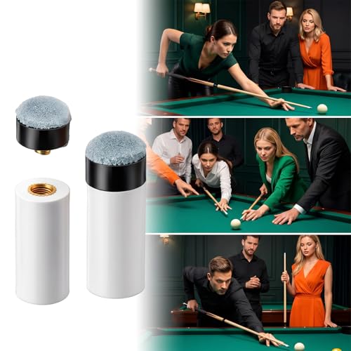 10 Sets Pool Cue Tips Replacement Kit Pool Stick Tips Screw On Pools Stick | 2 Sizes Tip Billiard Cues Tip with Gray Pools Cue Sticks Ferrules, Pool-Table Accessories(12mm/13mm, 5Sets Each)