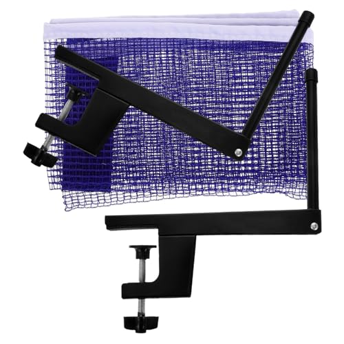 Portable Table Tennis Net Set Posts Universal Indoor/Outdoor Pong Net Adjustable Height Sturdy Material Easy Setup for Ages