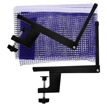 Portable Table Tennis Net Set Posts Universal Indoor/Outdoor Pong Net Adjustable Height Sturdy Material Easy Setup for Ages