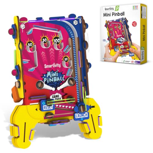 Smartivity DIY Mini Pinball Machine for Kids | Build Your Own Handheld Pocket Pinball Arcade Game | Screen-Free STEM Toy | Birthday Gift for Boys & Girls 6 7 8 9 10 11 12 - style: Mini Pinball