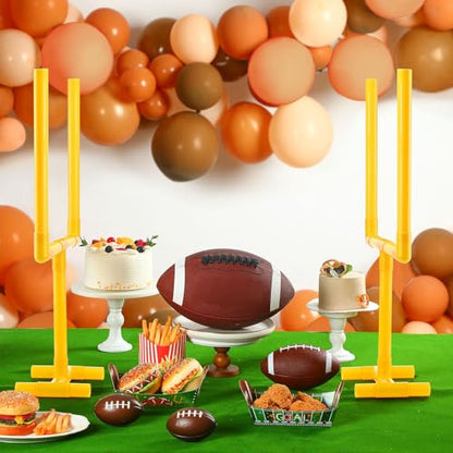 VioraWhite 2 Pcs Football Party Decoration 19.69" x 11.81" Plastic Football Goal Centerpiece Soccer Goal Post Field Post Decoration for Game Day Soccer Theme Party Decor - style: 19.69" X 11.81"