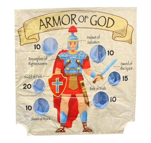 TentandTable Replacement Air Frame Game Panel | Ball and Bean Bag Toss Panel with Net | Use with Air Frame Game | for Backyards, Carnivals, Schools, Birthday Parties - color: Armor of God