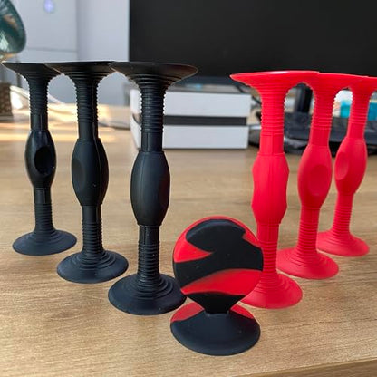 Sucker Darts Throwing Game Set, Silicone Suction Cup Toys - color: Red+black