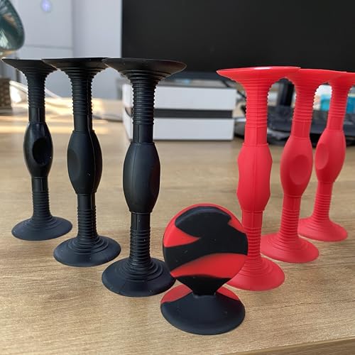 Sucker Darts Throwing Game Set, Silicone Suction Cup Toys - color: Red+black