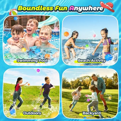 16Pcs Reusable Water Balloons for Kids, Pool Beach Water Toys for Boys and Girls, Summer Toy for Outdoor Games - size: 16 PCS