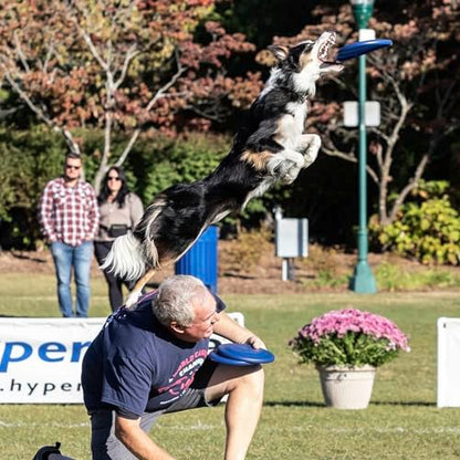 Hyperflite K-10 Jawz Puncture Resistant Dog Flying Disc, Medium-Large | Puncture Resistant, Competition Approved | 8.75-inch, 150g | Medium & Large Dogs | Blue - color: Blue