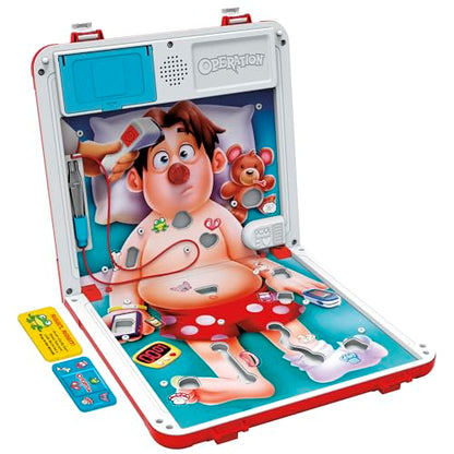 Operation Electronic Board Game with All-in-One Carrying Case | 2 Ways to Play | Ages 6+ | 1+ Players | 10 Mins. | Fun Kids Games