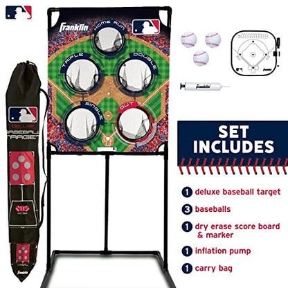 Franklin Sports Target Toss Games - Kids Football + Baseball Target Toss Games for Indoors + Outdoors - Fun Football + Baseball Throwing Games for Kids - Includes Targets + Mini Toy Balls - style: MLB Baseball