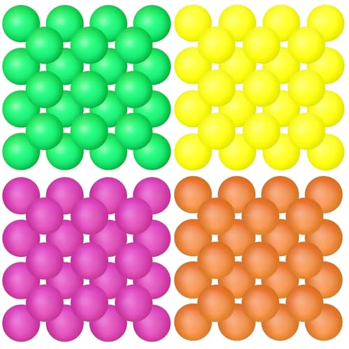 Hanaive 100 Pack Table Tennis Balls Multi Colored 40mm Plastic Balls Bulk Washable Small Game for Carnival Pool Games, Party Decoration Pet Toy - color: Fresh Color