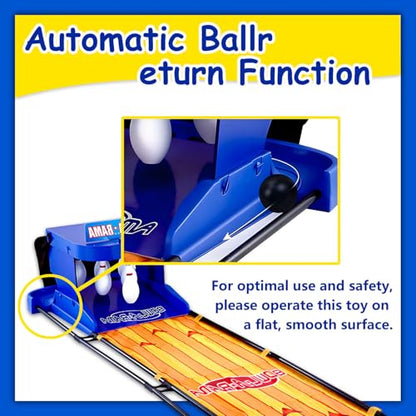 Home Bowling Alley, Electric Bowling Machine with LED Scoreboard, Automatic Lighting & Sound Effects, Fun Electronic Bowling Game for Kids & Adults, 2m/6.56ft Indoor Entertainment