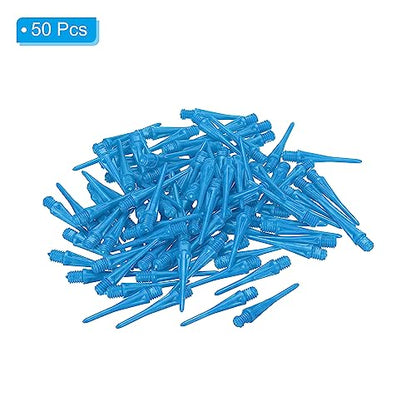 PATIKIL Plastic Dart Tips 2BA Thread Soft Dart Replacement Plastic Tip Soft Tip Dart Accessories - color: Blue