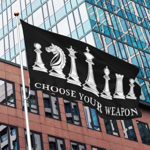 Choose Your Weapon Retros Chess Master Pieces Game Club Humor Flag For College - color: white3