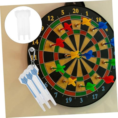 PRETYZOOM Portable Hard Shell Dart Storage Case, Lightweight Plastic Carrying Box for Soft and Steel Tip Darts, White Dartboard Accessories Organizer for Travel and Home Use