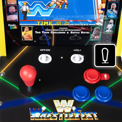 Arcade Classics - WWE Counter Series Game Machine, 4 Games, 8" Liquid Crystal Screen - Mini Cabinet, Portable Gaming, Retro, Countertop Console, Basement Decoration, Man Cave - style: WWE Counter Series