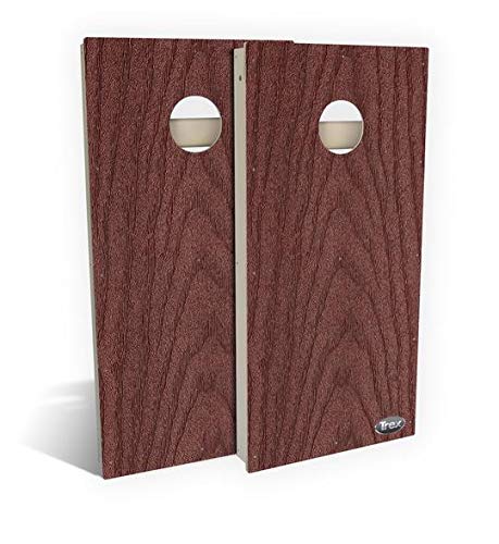 Slick Woody's Professional-Grade TREX Cornhole Boards - 4'x2' All Weather Regulation Corn Hole Toss Game with 8 Resin Filled Bags - color: Madeira