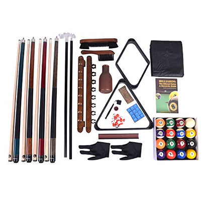 Pool Table Premium Billiard 20 Pieces Accessory Kit, Pool Cue Sticks Bridge Ball Sets,Premium Billiard Accessory kit Set, Includes All Accessories to Start a Billiards Game