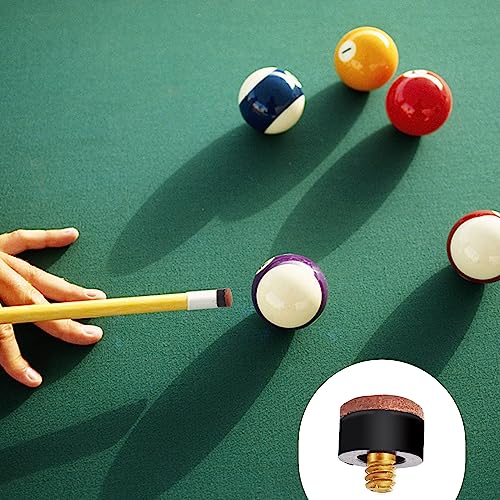 GSE Games & Sports Expert 10 Pieces 12mm/13mm Billiard Pool Tips, Soft/Hard Screw-on Tips Replacement or White Pool Cue Stick Nylon Ferrules Replacement - size: 12mm, style: Hard Tip & Nylon Ferrules
