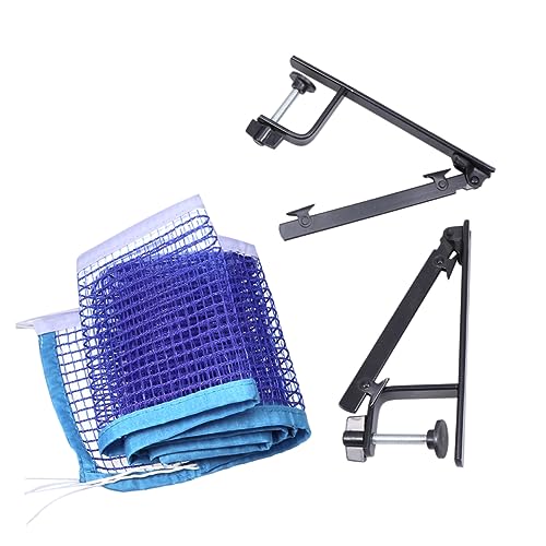 BESPORTBLE Standard Table Tennis Net Post Set Portable Pong Rack Metal Clamp Posts Expandable Net for Play