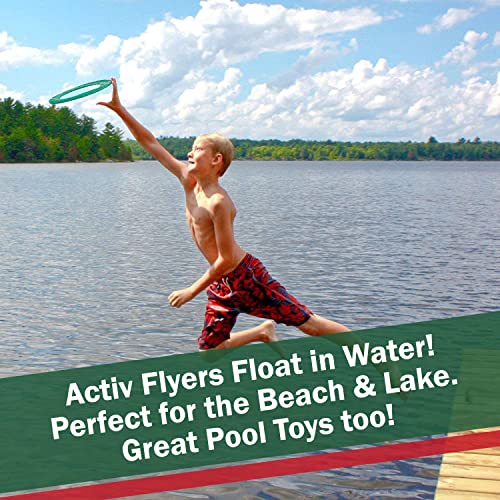 Activ Life Kid’s Flying Rings (2 Pack) They Fly Straight & Don’t Hurt, 80% Lighter Than Standard Rings - Replace Screen Time with Healthy Family Fun - Get Outside & Play - color: Christmas