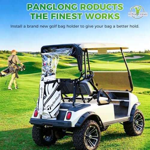 Panglong 2 Seat DS Golf Cart Bag Holder with Screws, Golf Bag Attachment for 1987-Up Club Car DS 2 Seat Models, OEM #1013935