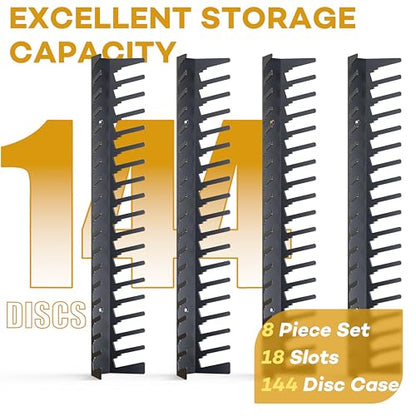 Funturbo Video Game Storage Wall Mount Game Case Holder, Metal Wall Mounted Media Storage Shelves for PS, Xbox, Switch Game Organizer (8-Pack) - size: 8-Pack