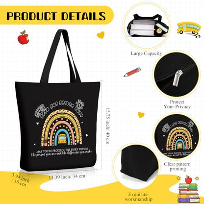Sieral 2 Pcs Animal Lover Bag Gift for Women Travel Canvas Tote Portable Zipper Pouch Canvas Reusable Grocery Tote - style: Bus Driver