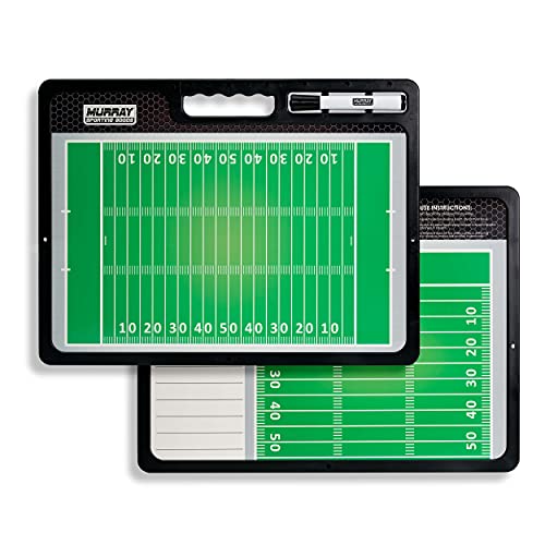 Murray Sporting Goods Premium Coaches Clipboard | Double-Sided Dry Erase Marker Board for Basketball, Baseball, Soccer, Football, Hockey (Marker Included) - style: Football