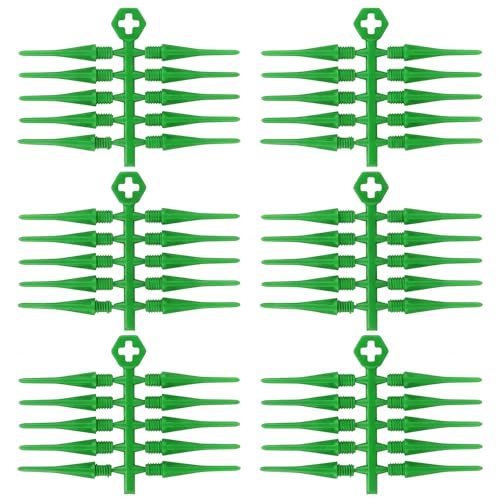 Foilswirl 60 Pcs 2ba Electronic Dart Tips Plastic Dart Tips - Universal Plastic Soft Tip Points - color: Green