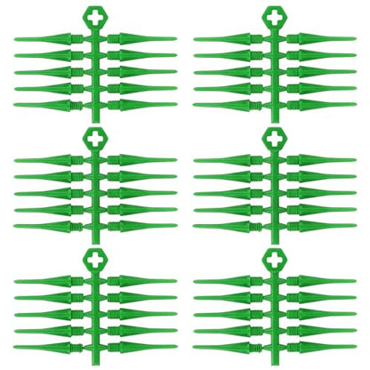 Foilswirl 60 Pcs 2ba Electronic Dart Tips Plastic Dart Tips - Universal Plastic Soft Tip Points - color: Green