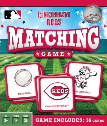 MasterPieces Officially Licensed MLB Cincinnati Reds Picture Matching Card Game for Kids and Families