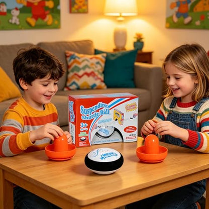 Air Hockey Hover Puck - Hover Puck Game, Desktop Air Hockey Game, Floating Hovers with 2 Red Sliders | Electric Board Interactive Toy Gift for Children and Adults Family Outdoor School Party