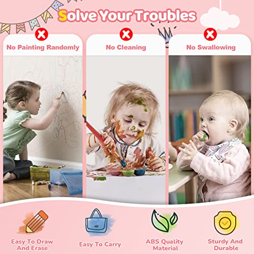 Kikidex Magnetic Drawing Board, Toddler Girl Toys for 1-3 Year Old, Doodle Board Pad Learning and Educational Toys for 1 2 3 Year Old Baby Kids Birthday Gift (Soft Pink) - color: Soft Pink