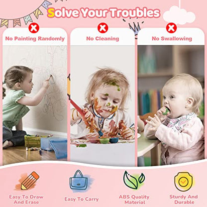 Kikidex Magnetic Drawing Board, Toddler Girl Toys for 1-3 Year Old, Doodle Board Pad Learning and Educational Toys for 1 2 3 Year Old Baby Kids Birthday Gift (Soft Pink) - color: Soft Pink