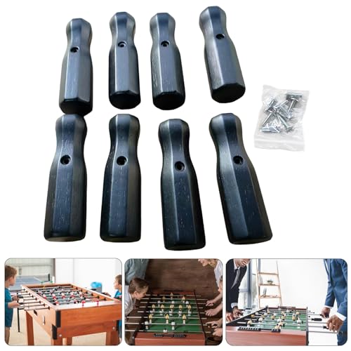 MOMOJIA Table Soccer Handle 8Pcs Wood Soccer Handle Grip Foosball Table Top Games Replacement Handle Part Foosball Accessories