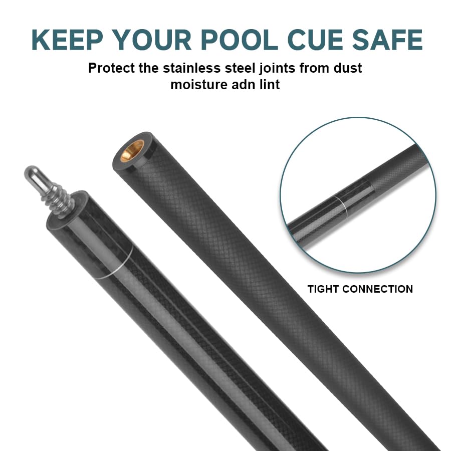 HomeSeason Glass Fibre Pool Cue Stick 58" Billiard Cue Sticks Professional Low Deflection Pool Sticks - color: C